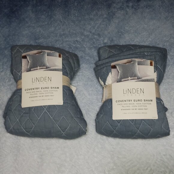 Linden Street Coventry Euro Shams (set of 2) NIP/NEW. Retail $74.00. - Picture 2 of 3